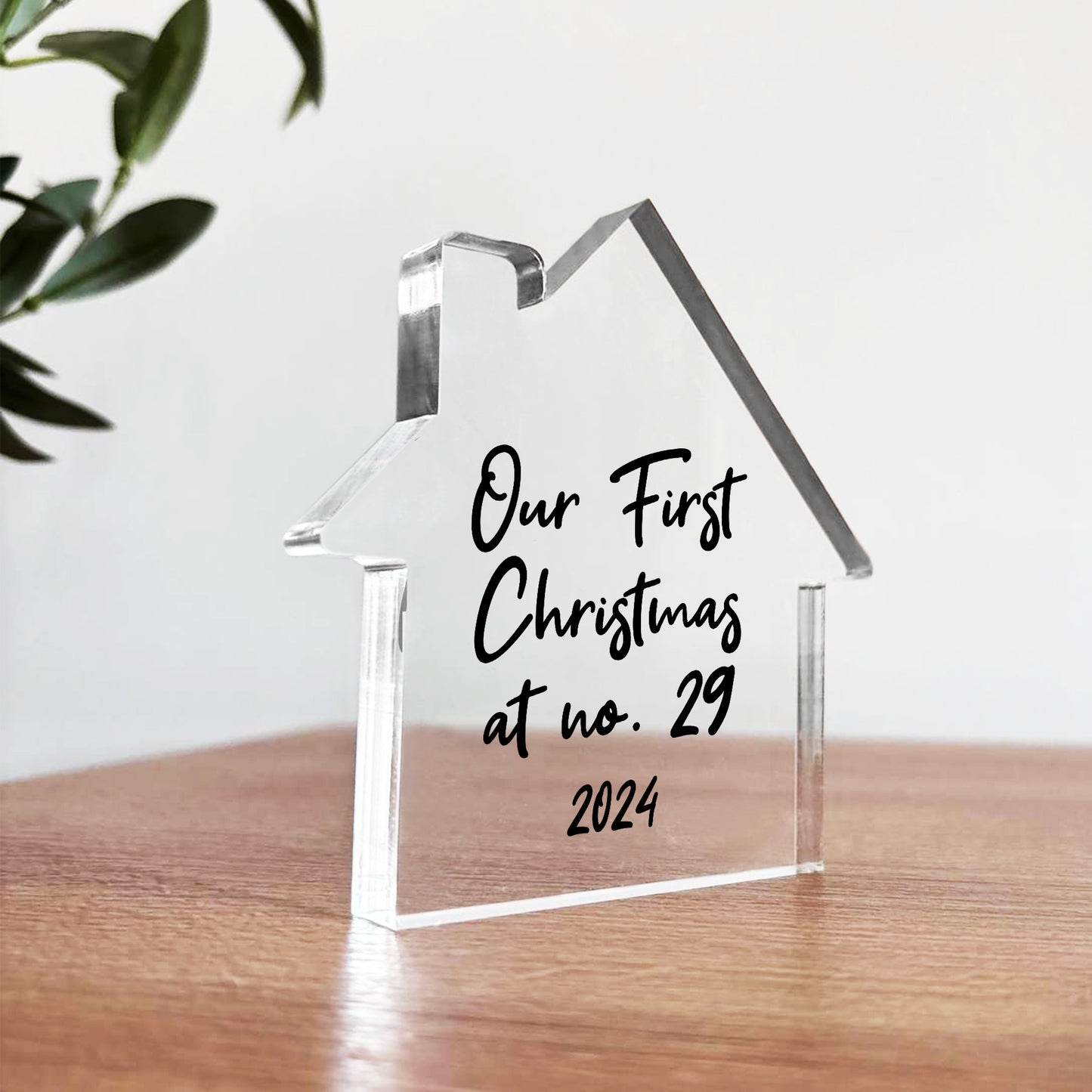 Personalised First Christmas At House Number Acrylic New Home