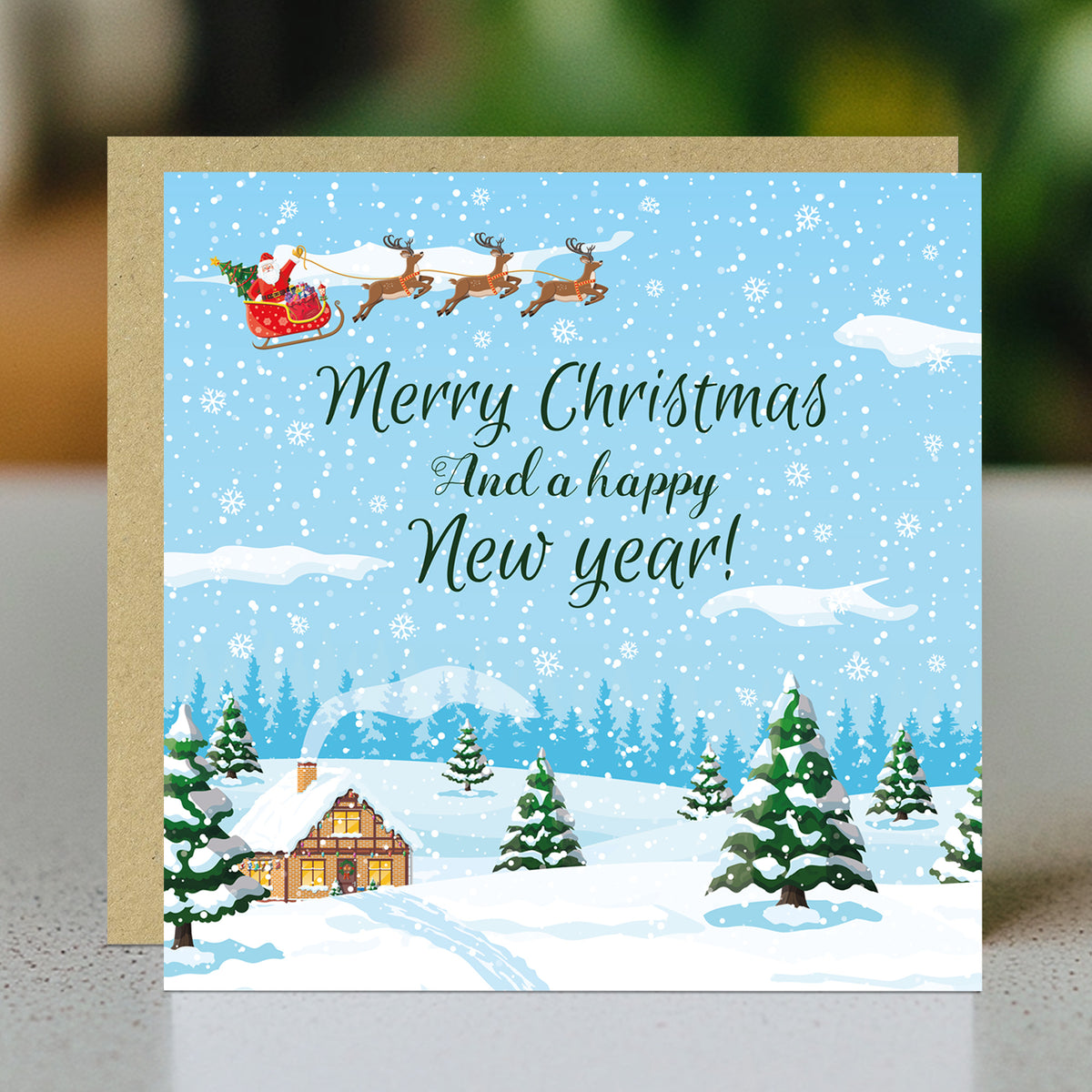 Merry Christmas Cards For Family or Friends Xmas Card For Kids