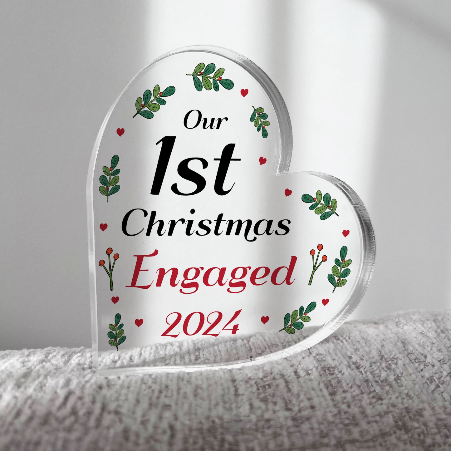 Our 1st Christmas Engaged Personalised Couple Gift Christmas Gif