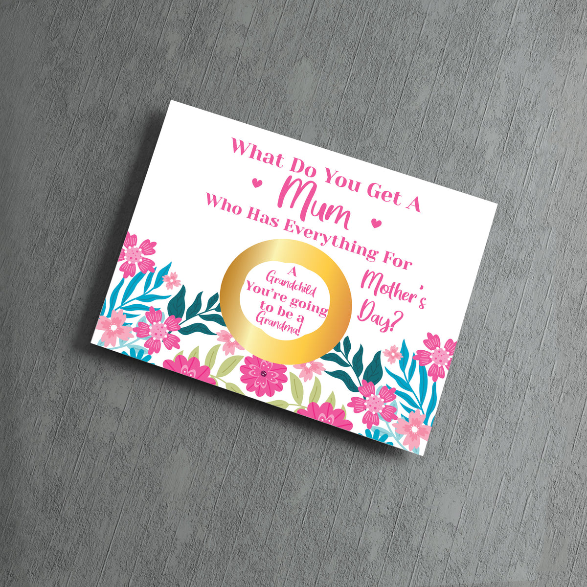 Mothers Day Pregnancy Scratch Off Card for Mum New Grandma