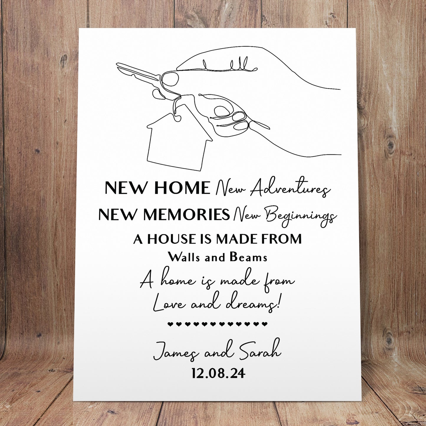 Personalised New Home New Adventures Housewarming Gift Print