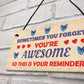 You Are Awesome Reminder Hanging Sign Christmas Birthday Gifts
