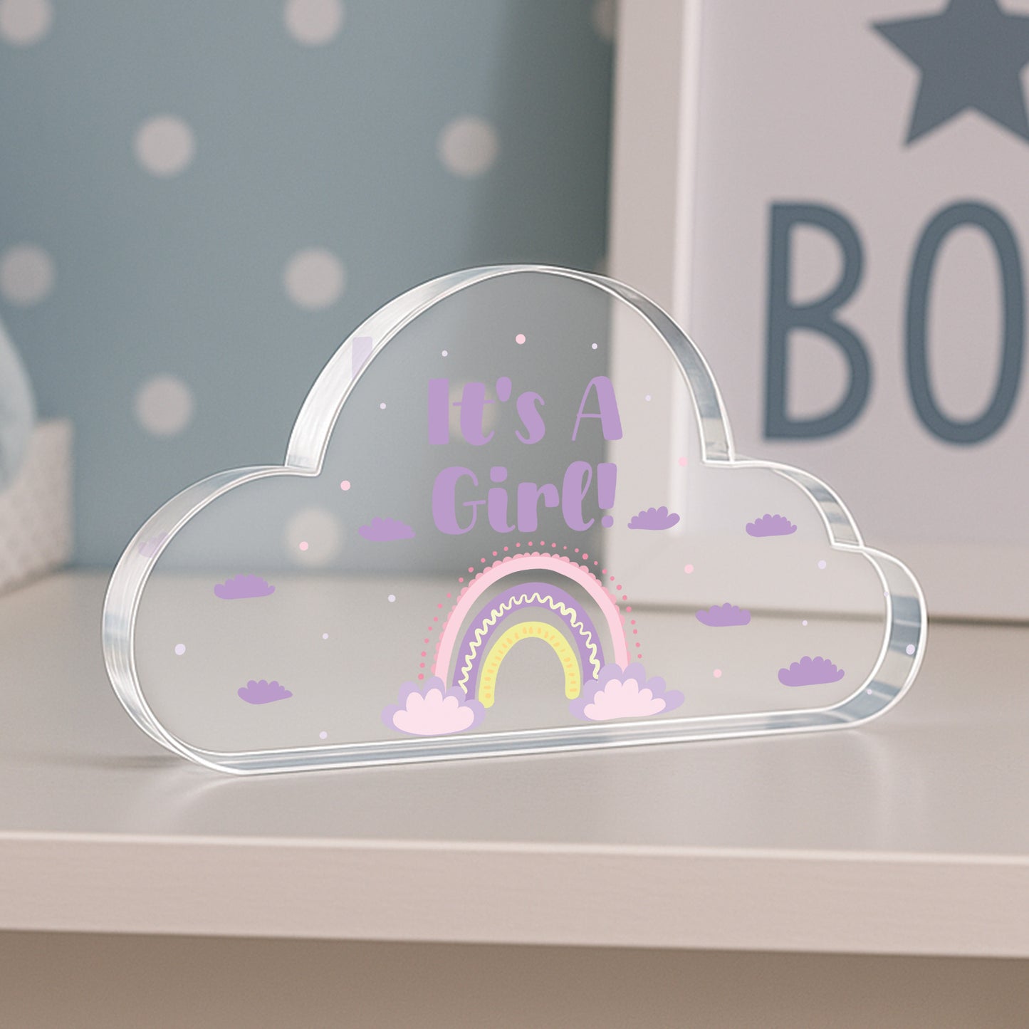 It's A Girl Gender Reveal Plaque Keepsake Nursery Decor Gifts