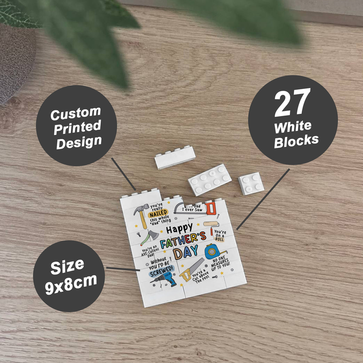 Cute Gift For Dad For Fathers Day Best Daddy Gift Brick Block