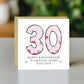 30th Wedding Anniversary Card With Envelope Anniversary Cards