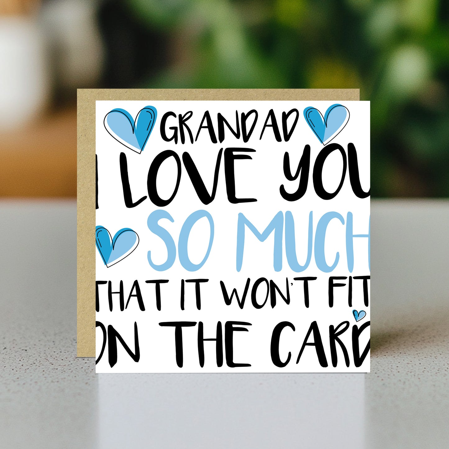 Card For Grandad Birthday With Envelope Included Fathers Day