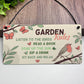 Perfect Garden Sign For Outside Hanging Garden Rules Sign