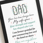 Novelty Gift For Dad FRAMED PRINT Thank You Gift For Dad Hero