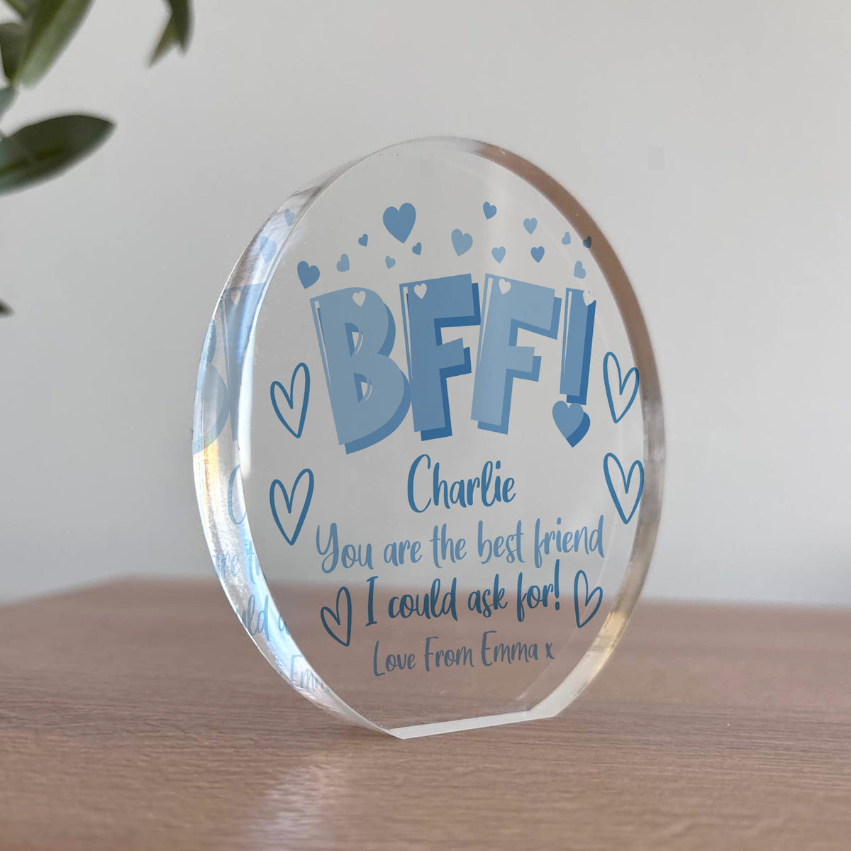 Personalised Best Friend Plaque Gift Friendship Gift