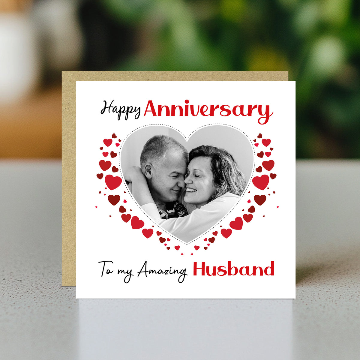 Personalised Anniversary Card For Husband 145mm x 145mm