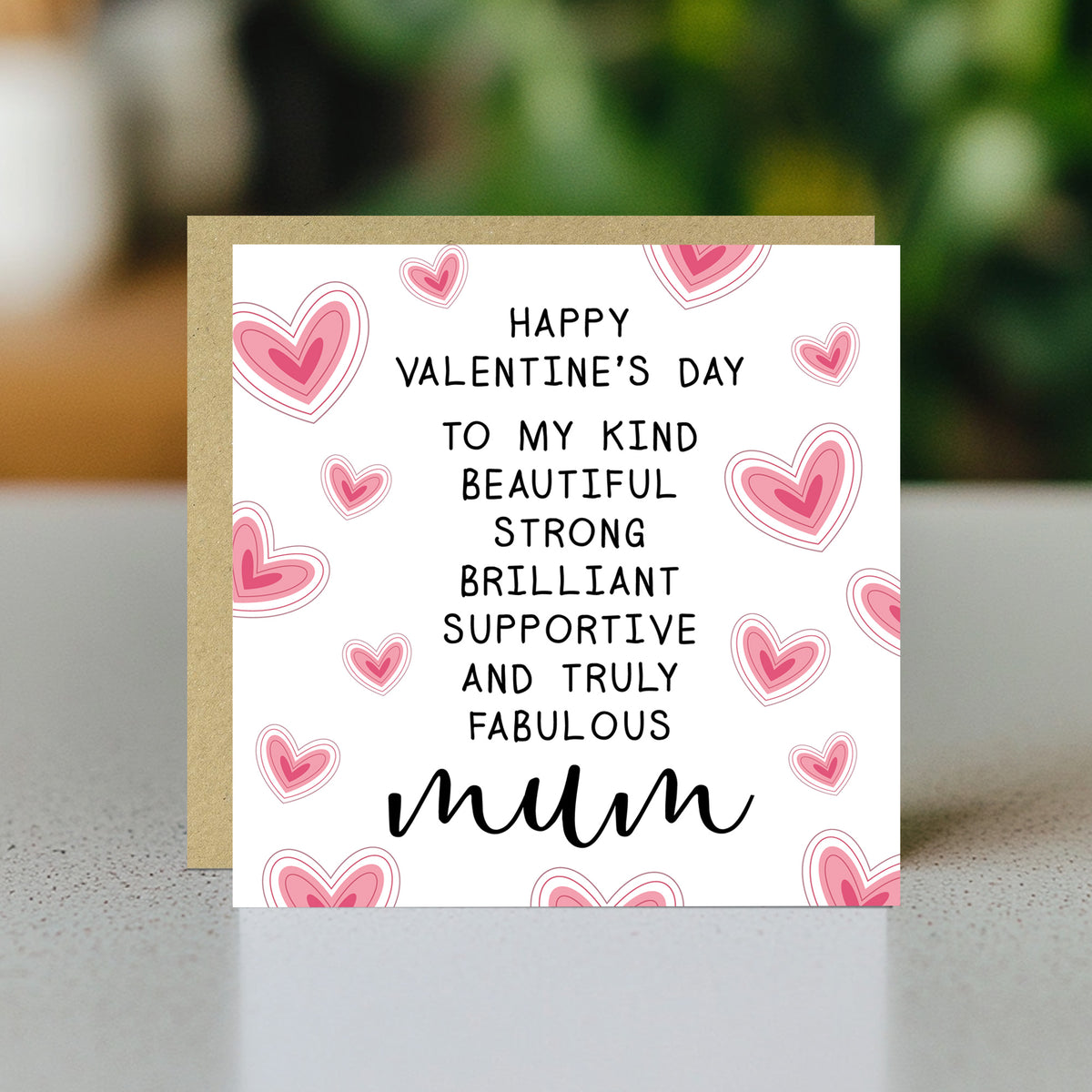 Valentines Card For Mum, Mum Valentine Card, Mum Valentines Card