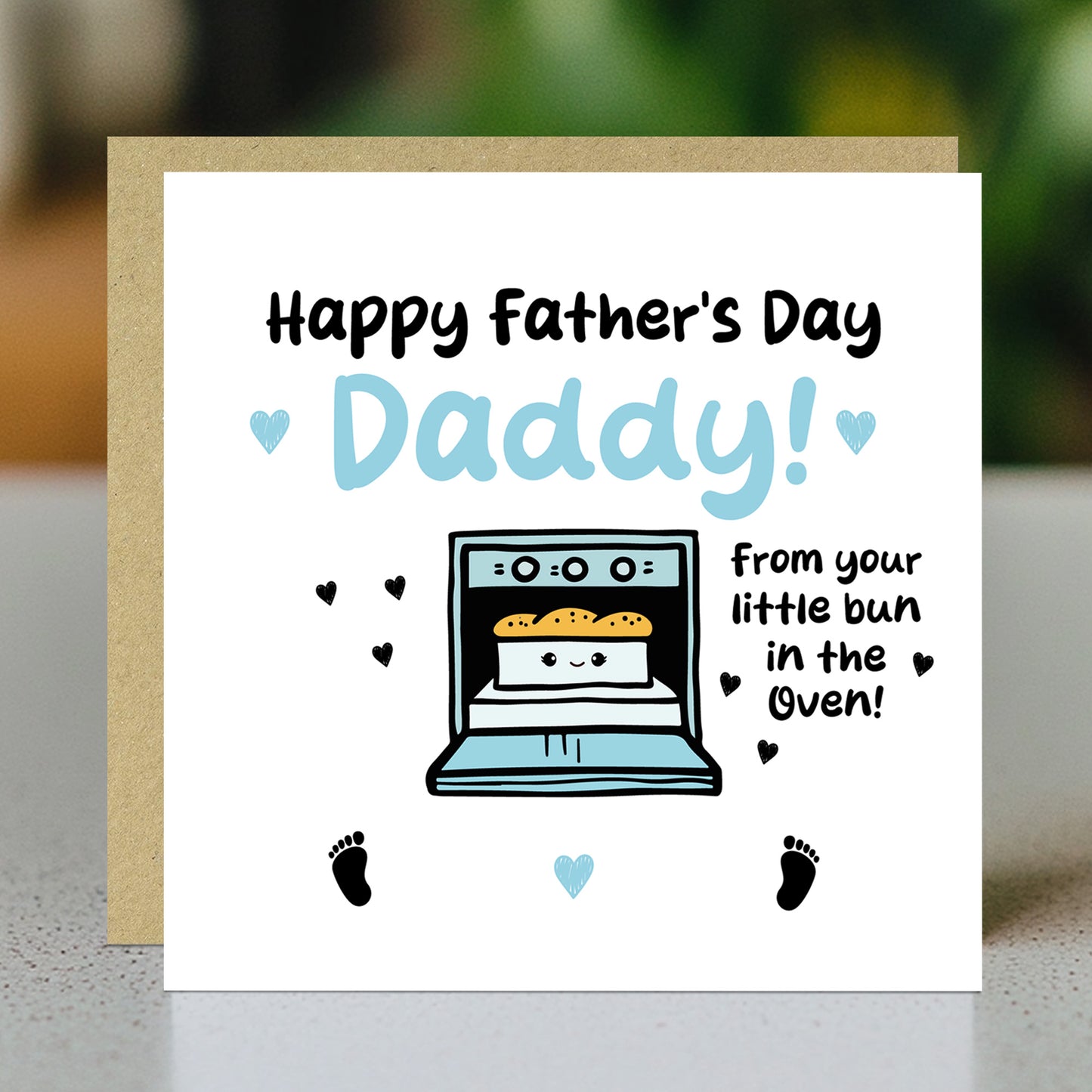 Happy 1st Fathers Day Card From Baby Bump The Bun In The Oven