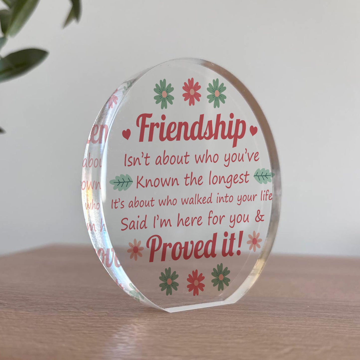 Friendship Plaque, Gift For Best Friend Birthday Christmas