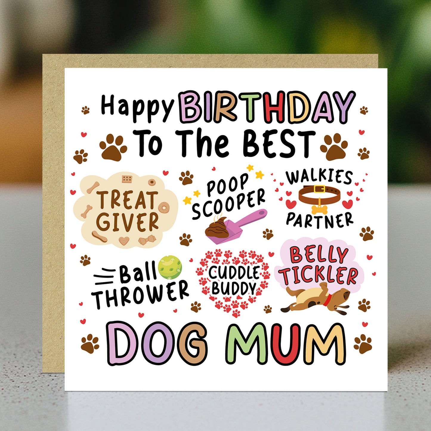 Birthday Card From The Dog Birthday Card For Best Dog Mum