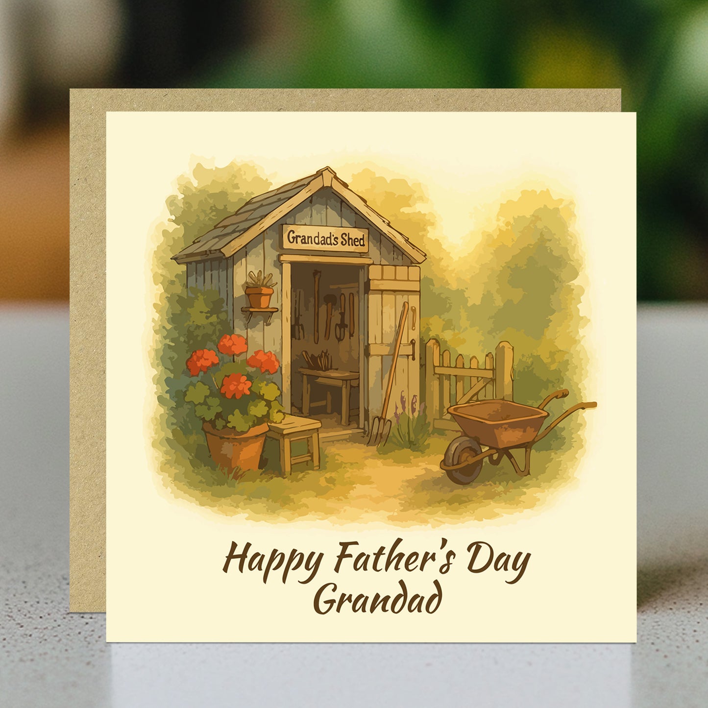 Cute Fathers Day Card For Grandad From Granddaughter Grandson