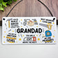 Funny Grandad Plaque Gift For Fathers Day Birthday Gift