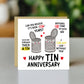 Funny Tin Anniversary Card For Husband 10th Anniversary Card