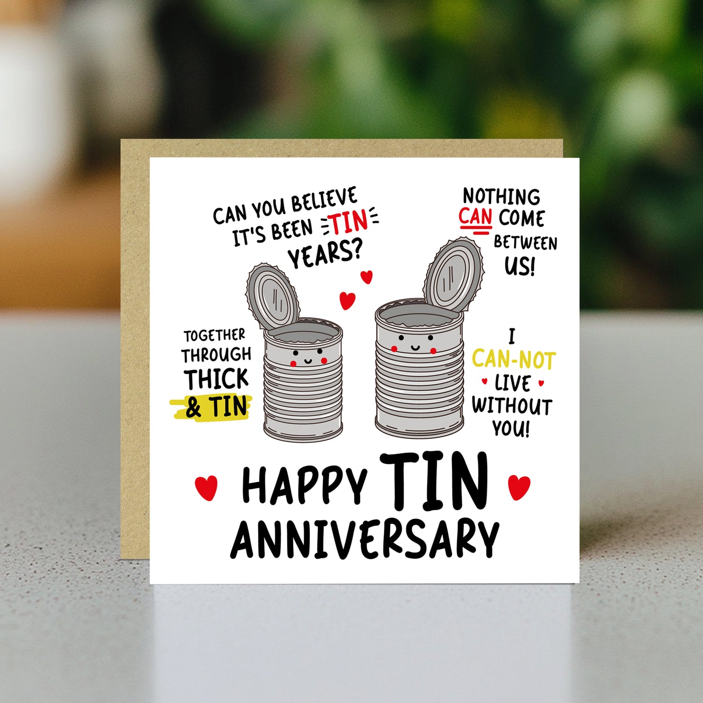 Funny Tin Anniversary Card For Husband 10th Anniversary Card