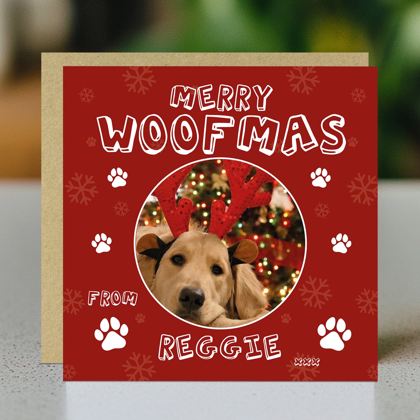 Funny Christmas Card From Dog Puppy MERRY WOOFMAS Card For Mum
