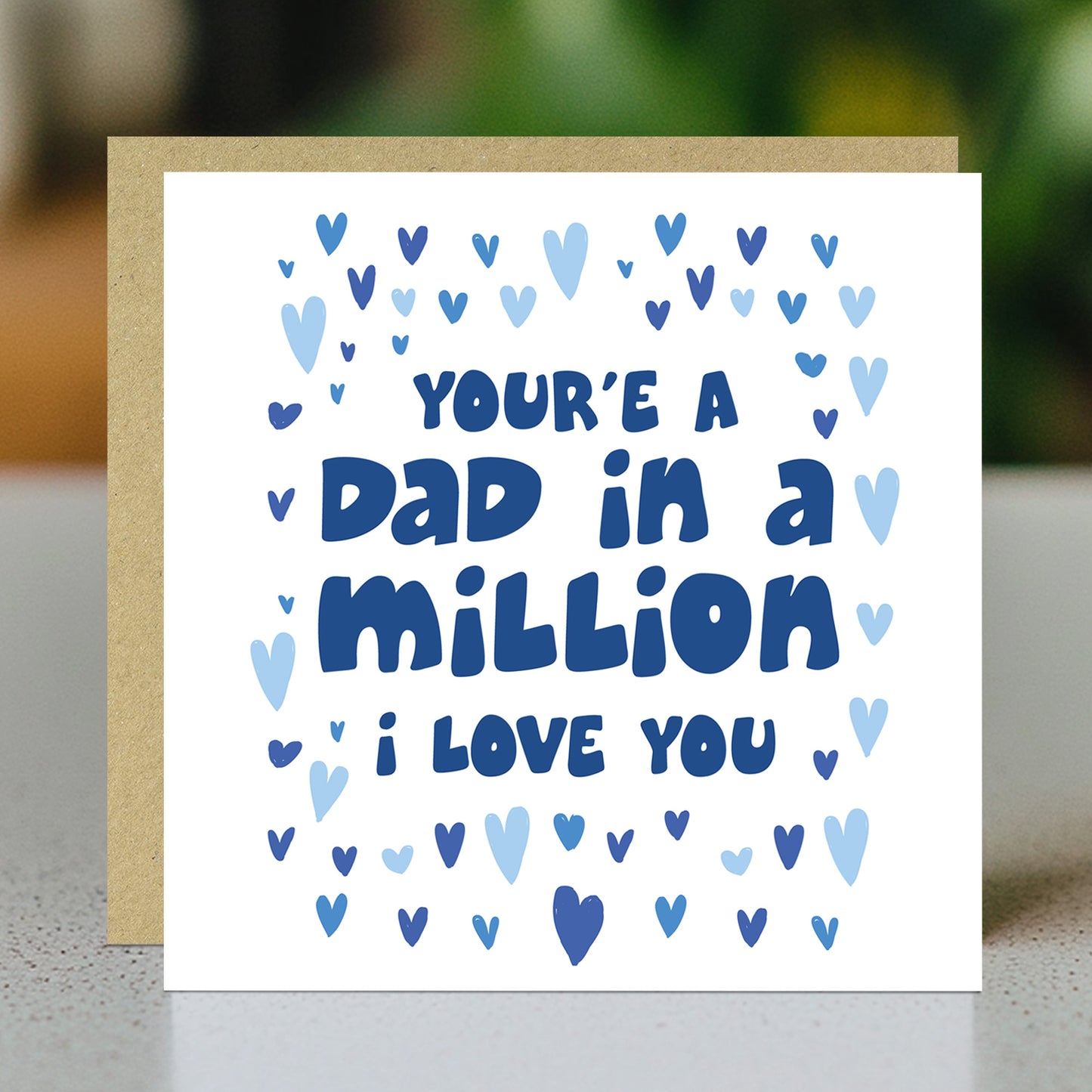 Card For Dad For Fathers Day DAD IN A MILLION Card With Envelope