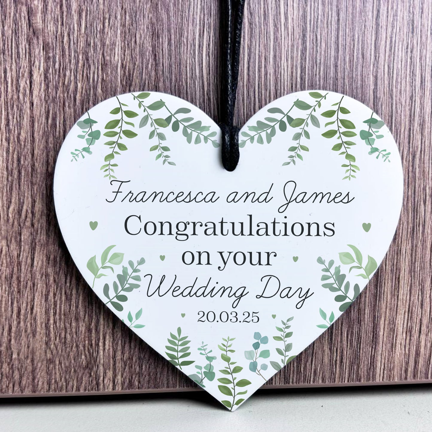 Personalised Wedding Day Gift For Bride Groom Hanging Acrylic