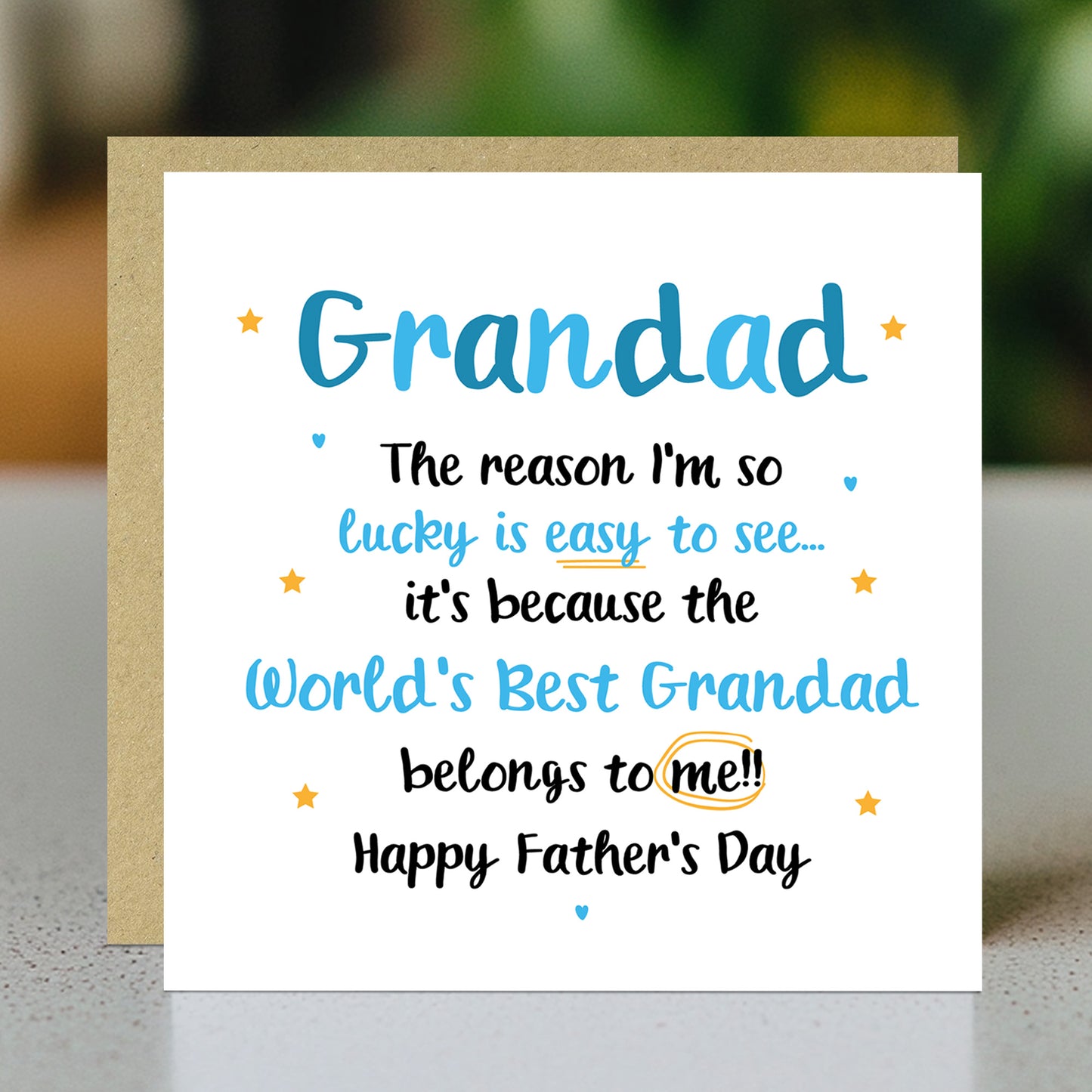 Fathers Day Card For Grandad BEST GRANDAD Card From Grandson