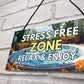 Hot Tub Stress Free Zone Novelty Hot Tub Accessories For Garden