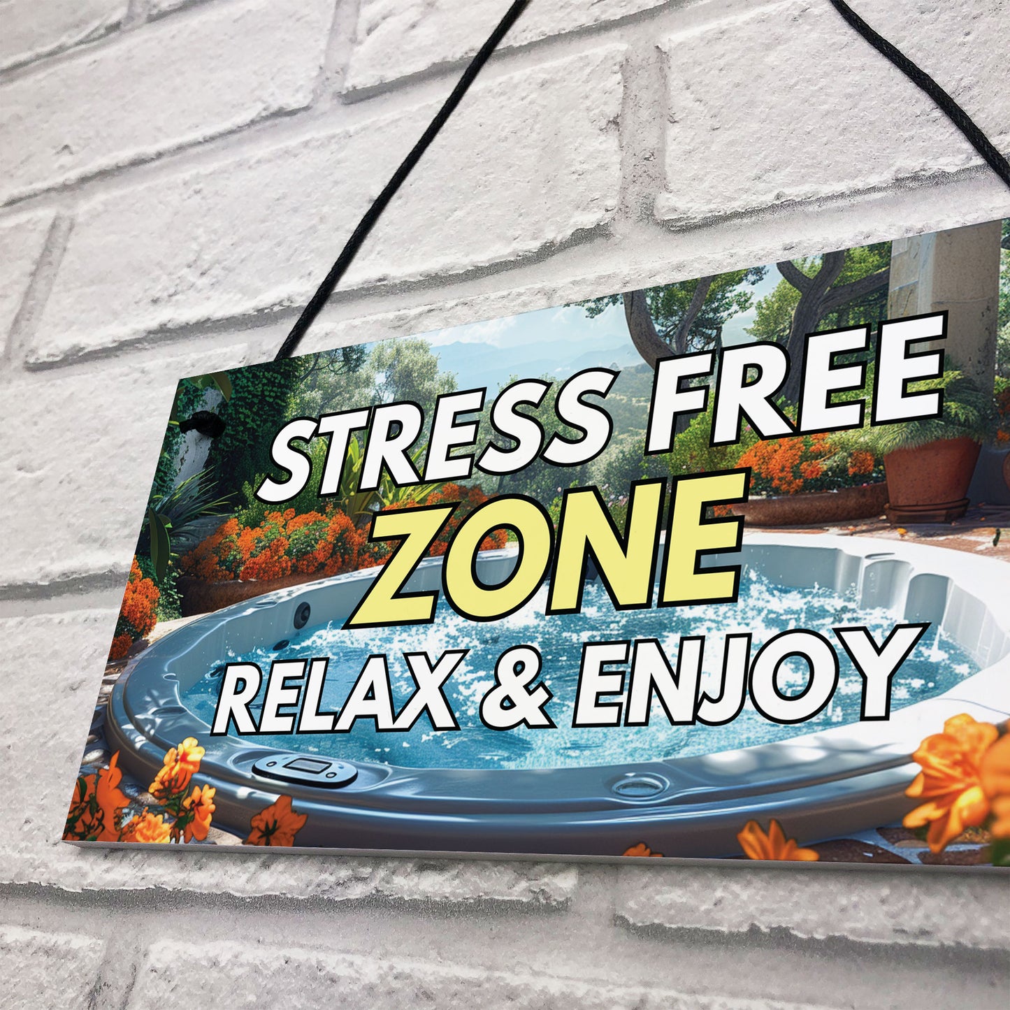 Hot Tub Stress Free Zone Novelty Hot Tub Accessories For Garden