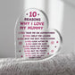 Mummy Gifts From Son Mother And Daughter Gifts Acrylic Heart