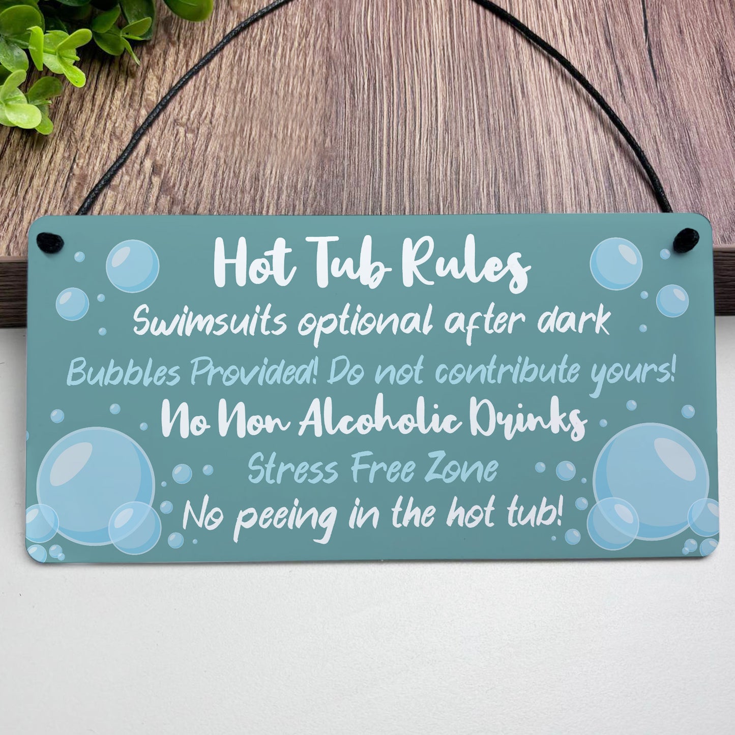 Funny Hot Tub Sign For Outside Hanging Shed Plaque Yard Garden