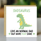 Dad Birthday Card for Her Dadsaurus Fathers Day Card For Dad