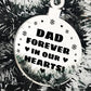Dad Memorial Hanging Engraved Plaque Bauble Gift Graveside Decor