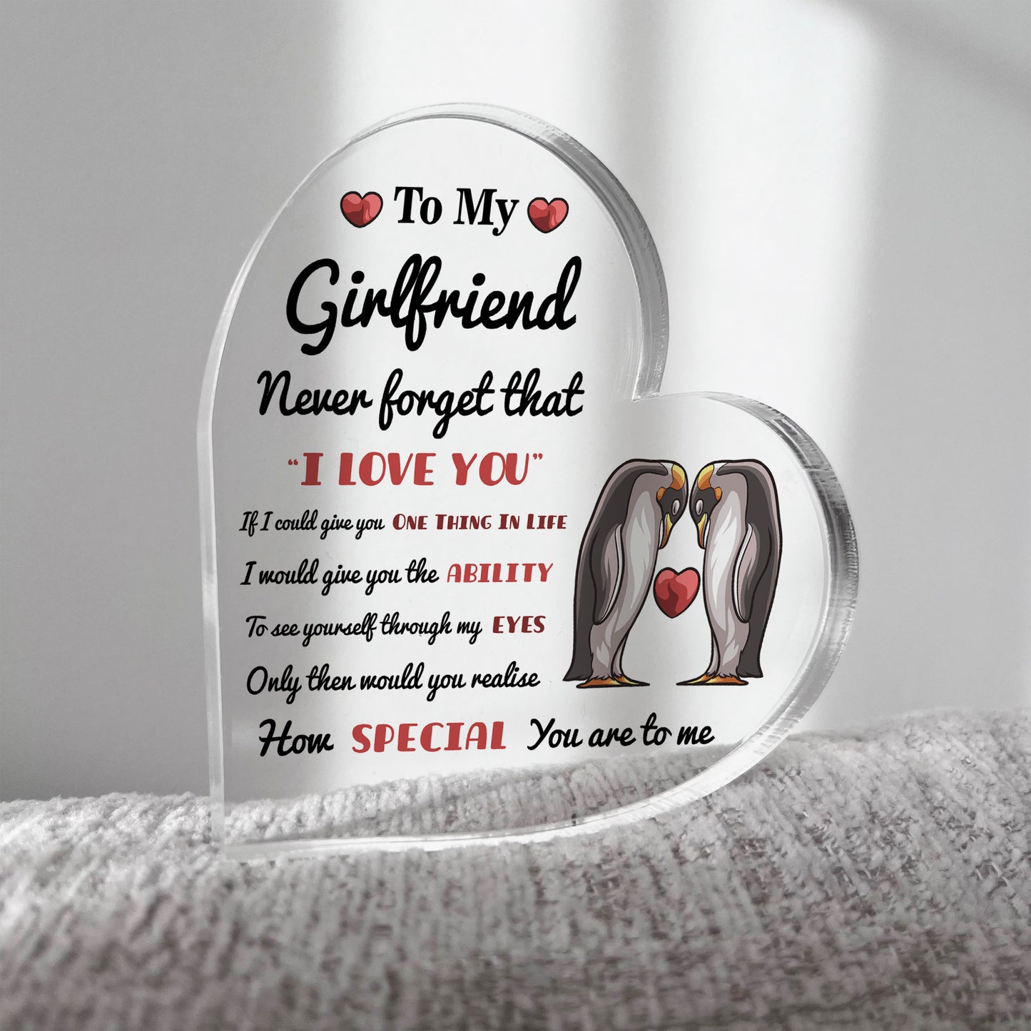 Never Forget That I Love You Gift For Girlfriend Acrylic Plaque