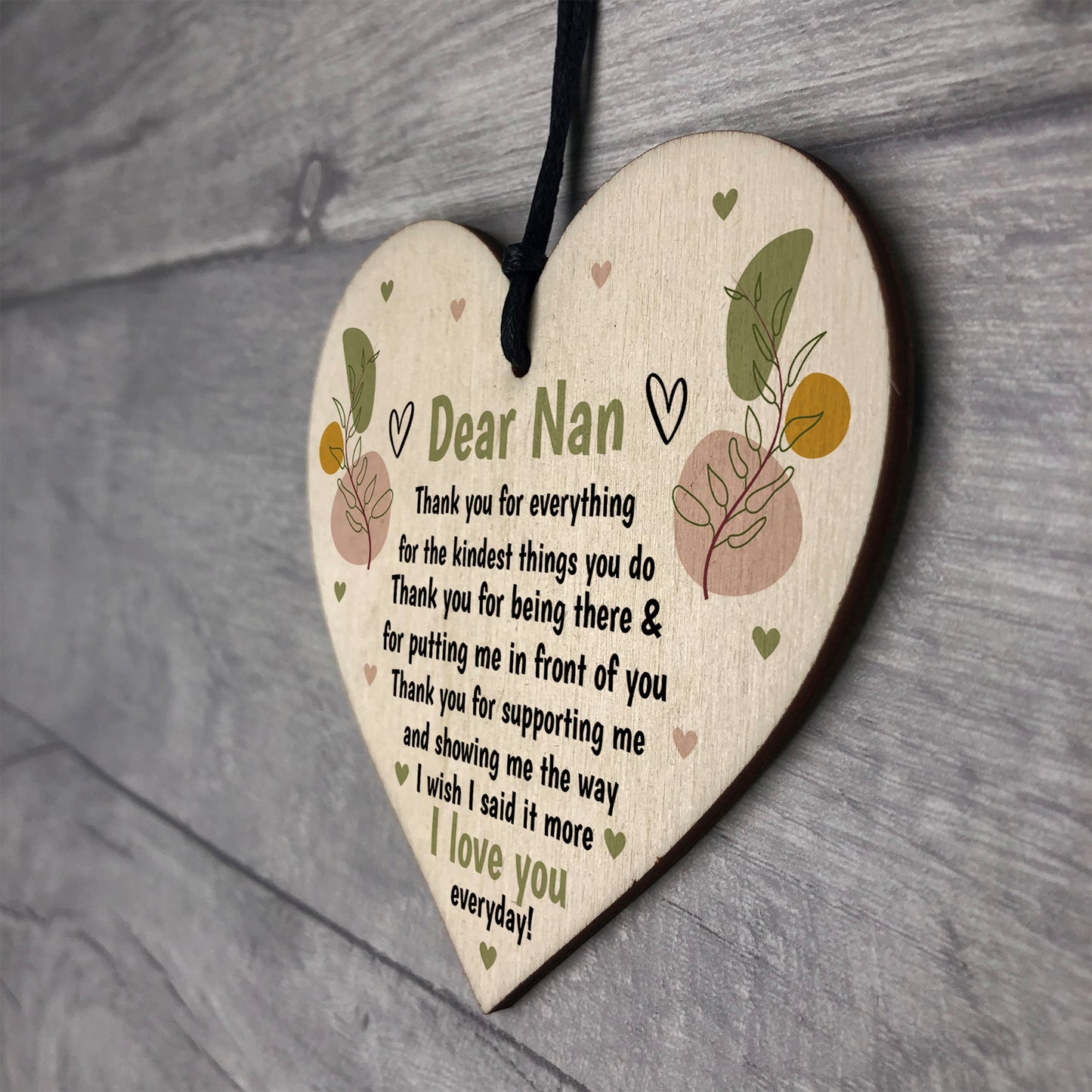 Cute Thank You Nan Love You Gift Birthday Christmas