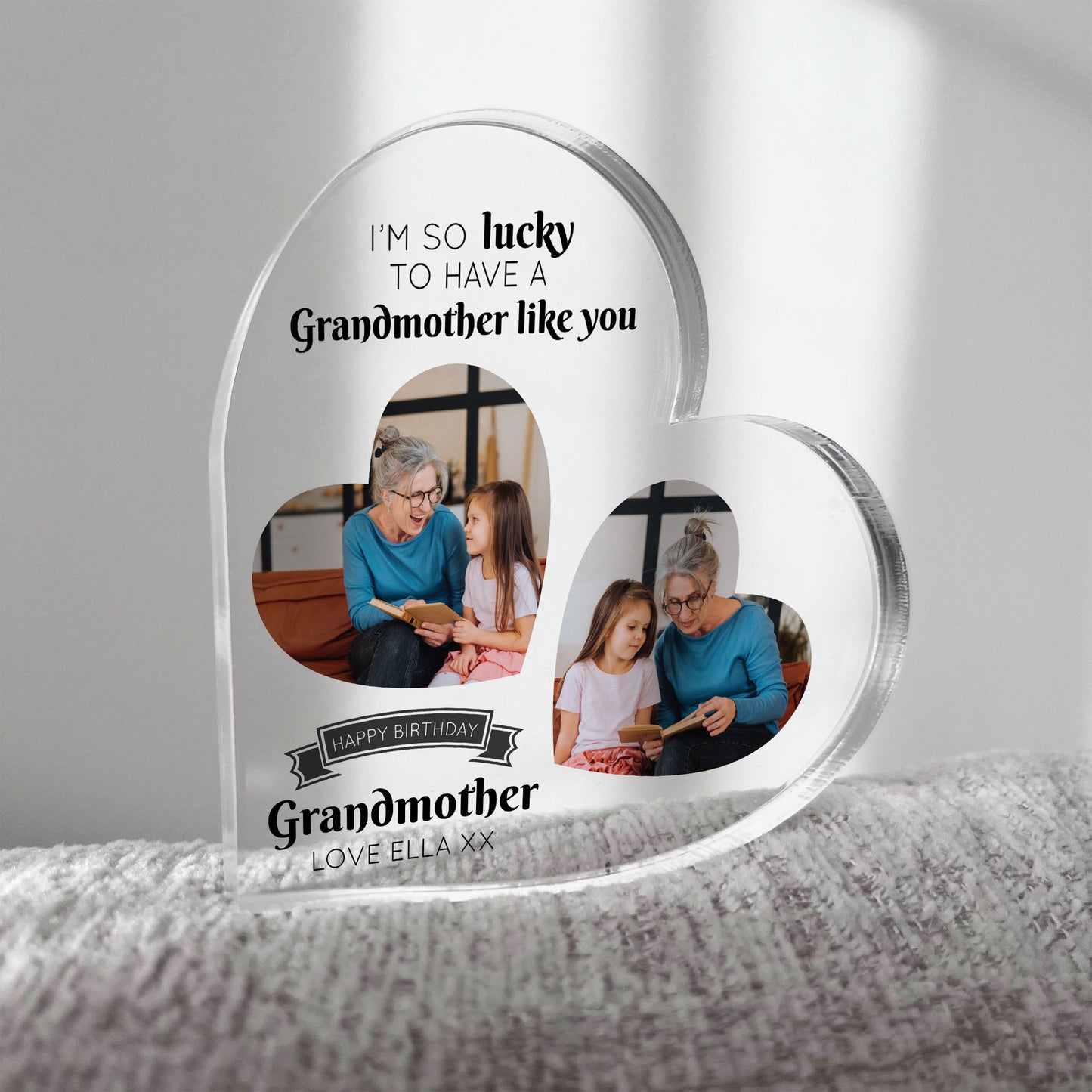 Grandma Gifts from Grandchildren, Acrylic Heart Plaque Grandma