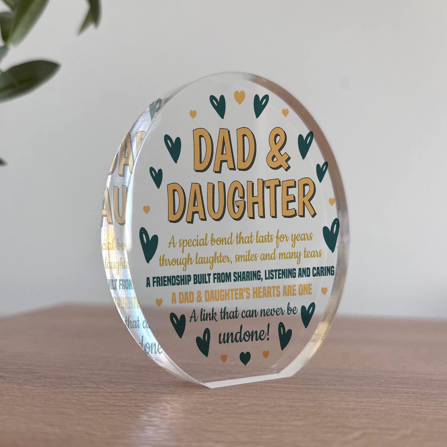 DAD AND DAUGHTER PLAQUE Gift For Dad Birthday Christmas