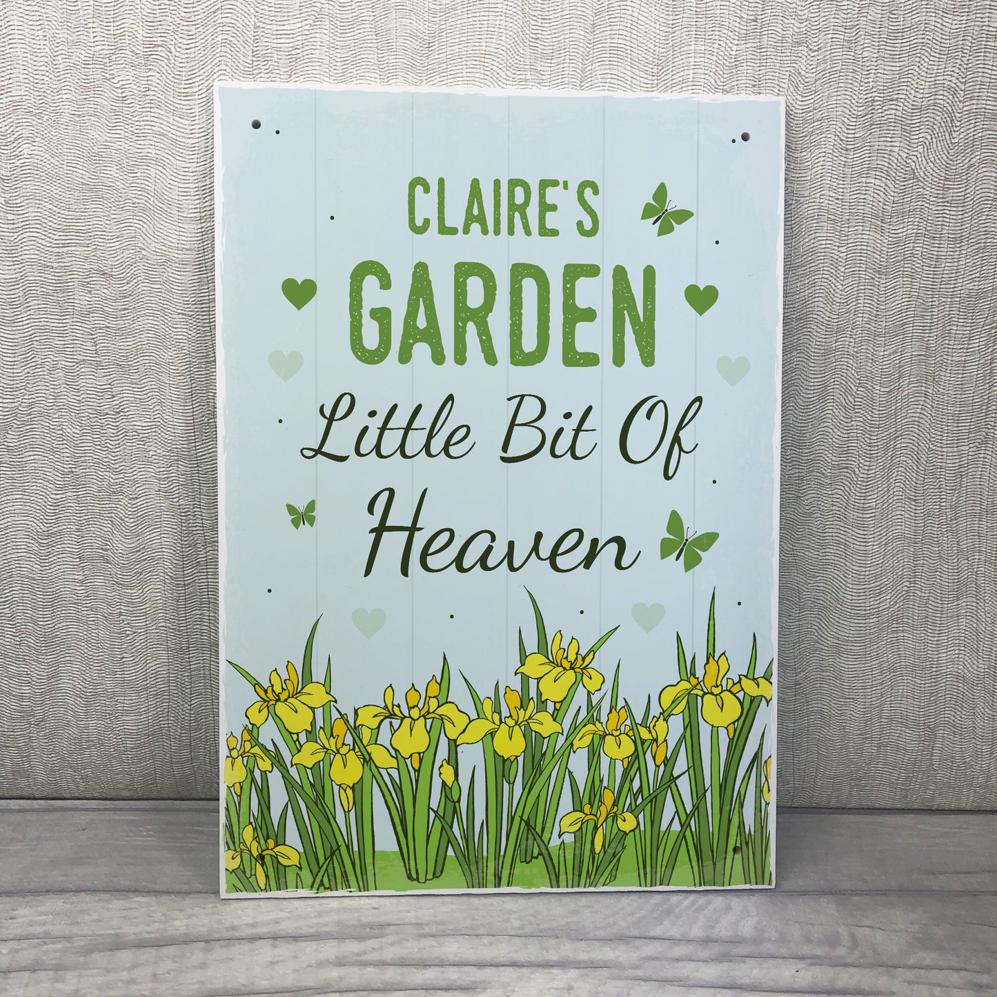 Personalised Garden Sign Little Bit Of Heaven Outdoor Sign