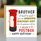 Funny Birthday Card For Brother Novelty Birthday Card For Him