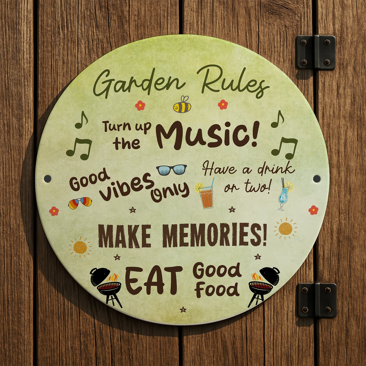 Garden Rules Wall Sign Garden Signs and Plaques Novelty Gift
