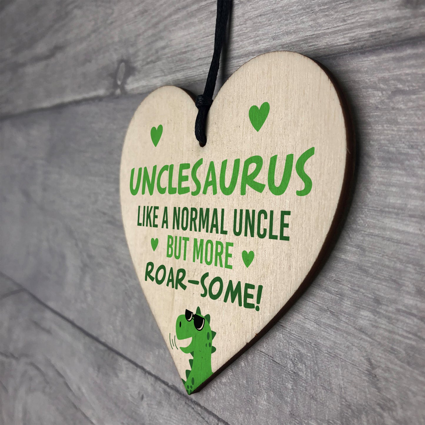 Funny Gift For Uncle Hanging Wood Heart Roar Some Uncle Novelty
