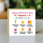 Happy Mothers Day Mummy Card, Thank You Card For Mum, Mummy Card