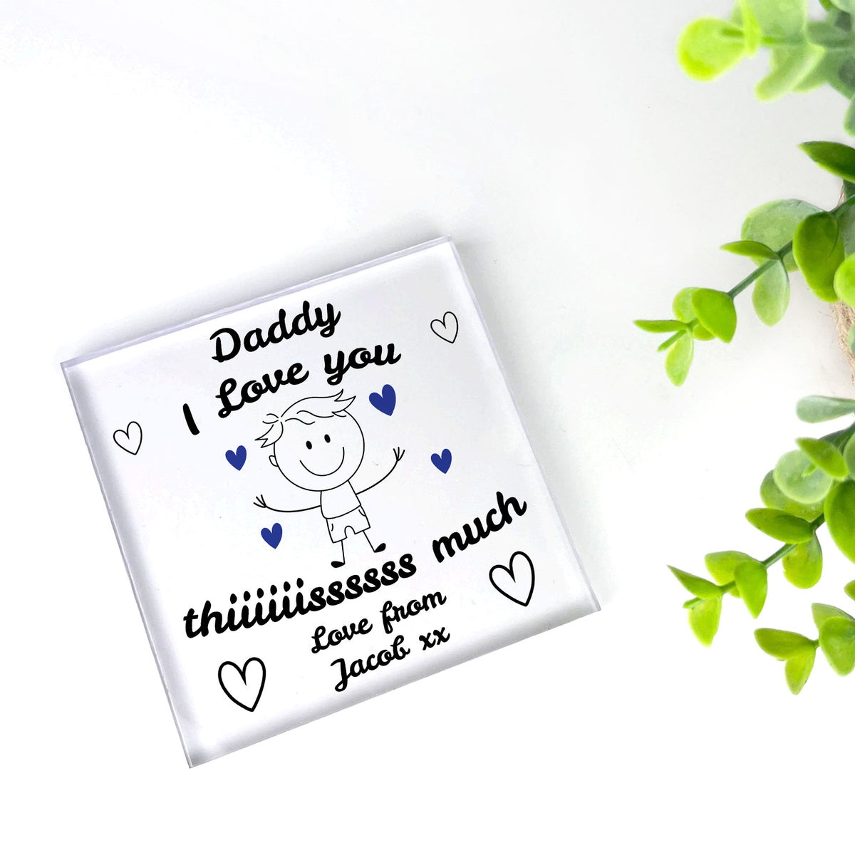 Gift For Dad Daddy I Love You This Much From Son Personalised