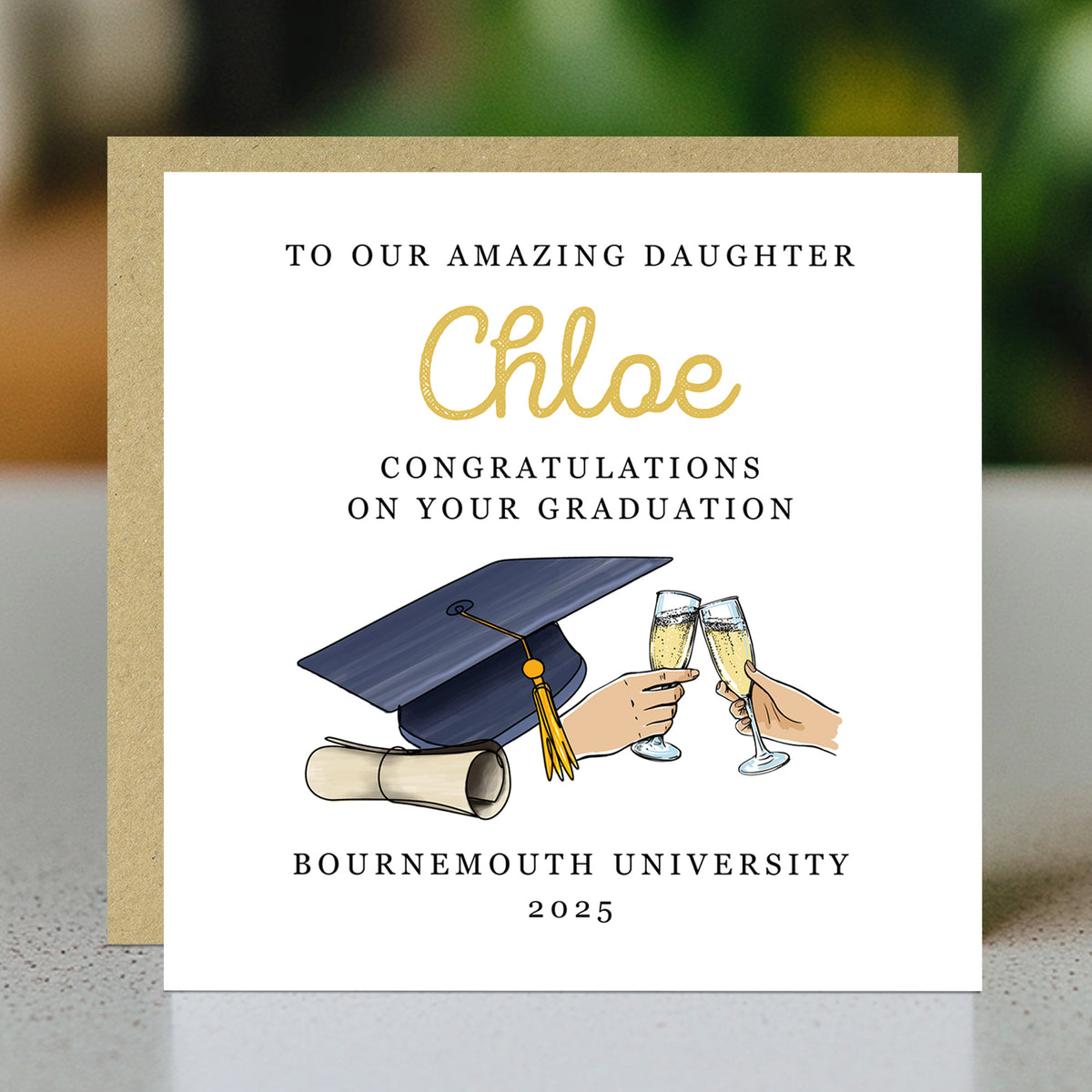 Personalised Graduation Card For Daughter From Mum and Dad