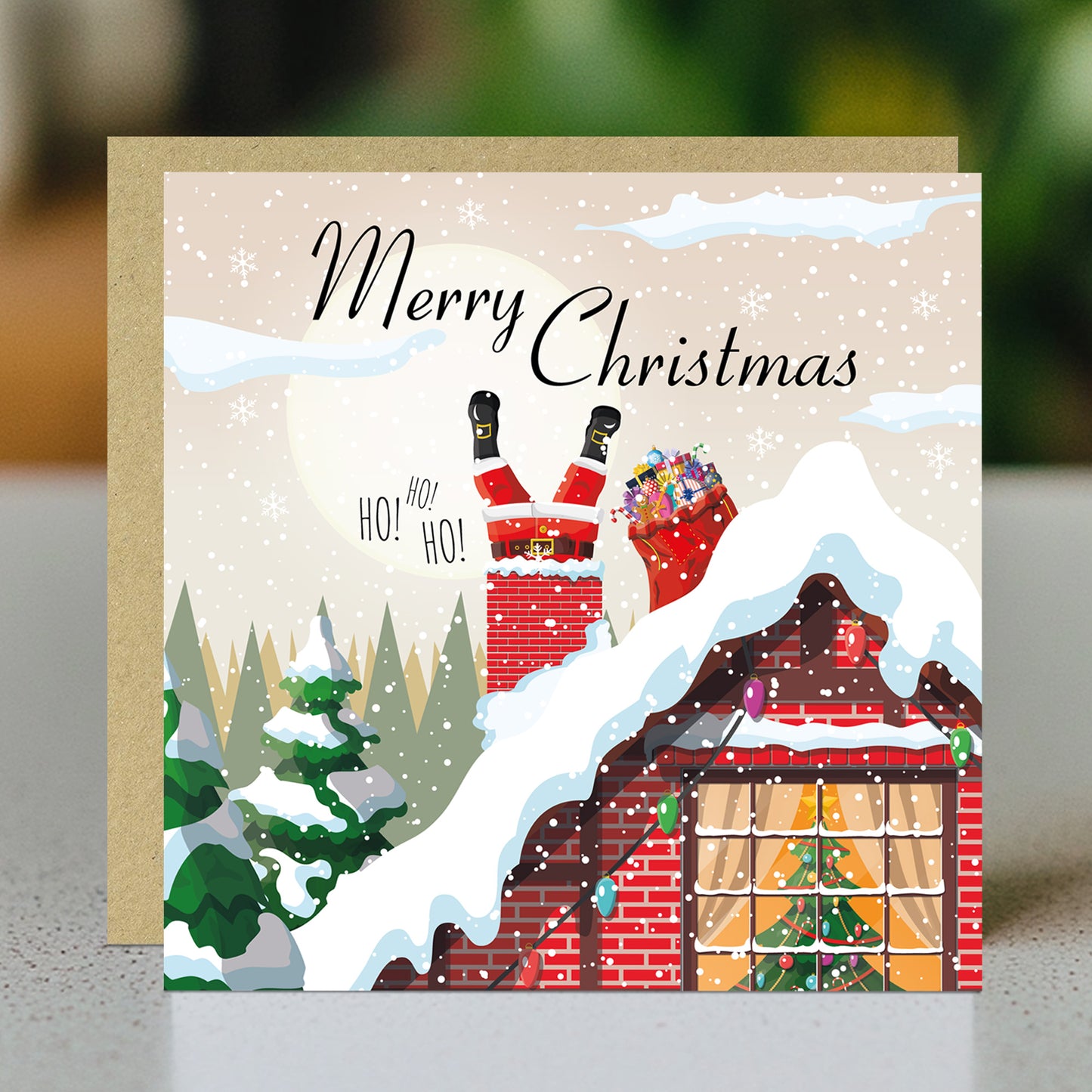 Merry Christmas Seasons Greetings Card For Friends Family
