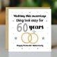 60th Wedding Anniversary Card For Husband Wife Couple