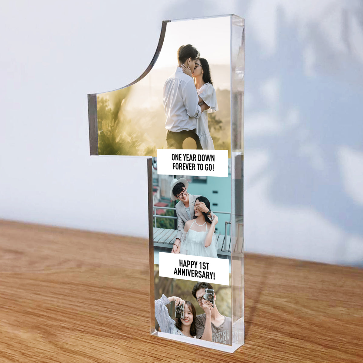 PERSONALISED 1st First Anniversary Gift For Boyfriend Girlfriend