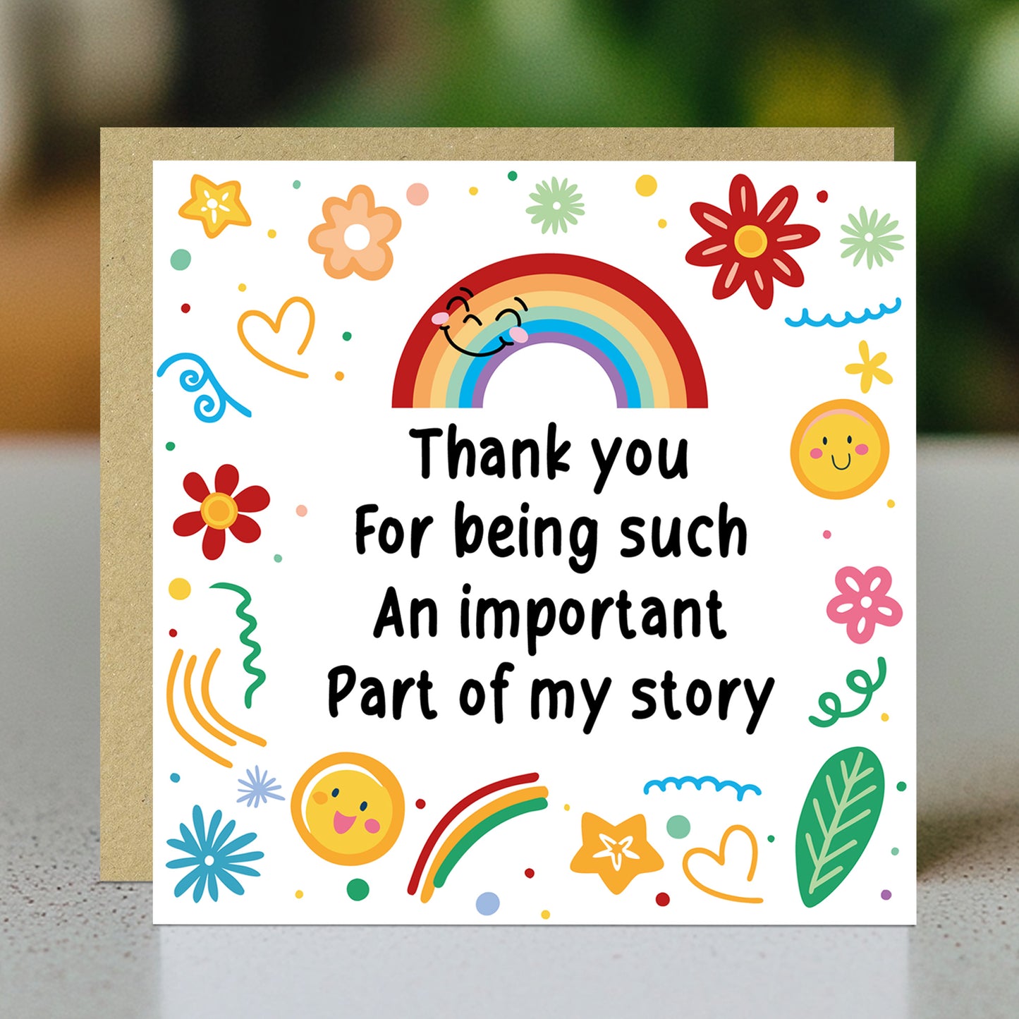 Teacher Thank You Card End of School Term Appreciation Card