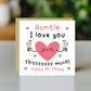 Birthday Card For Auntie With Envelope Birthday Auntie Card