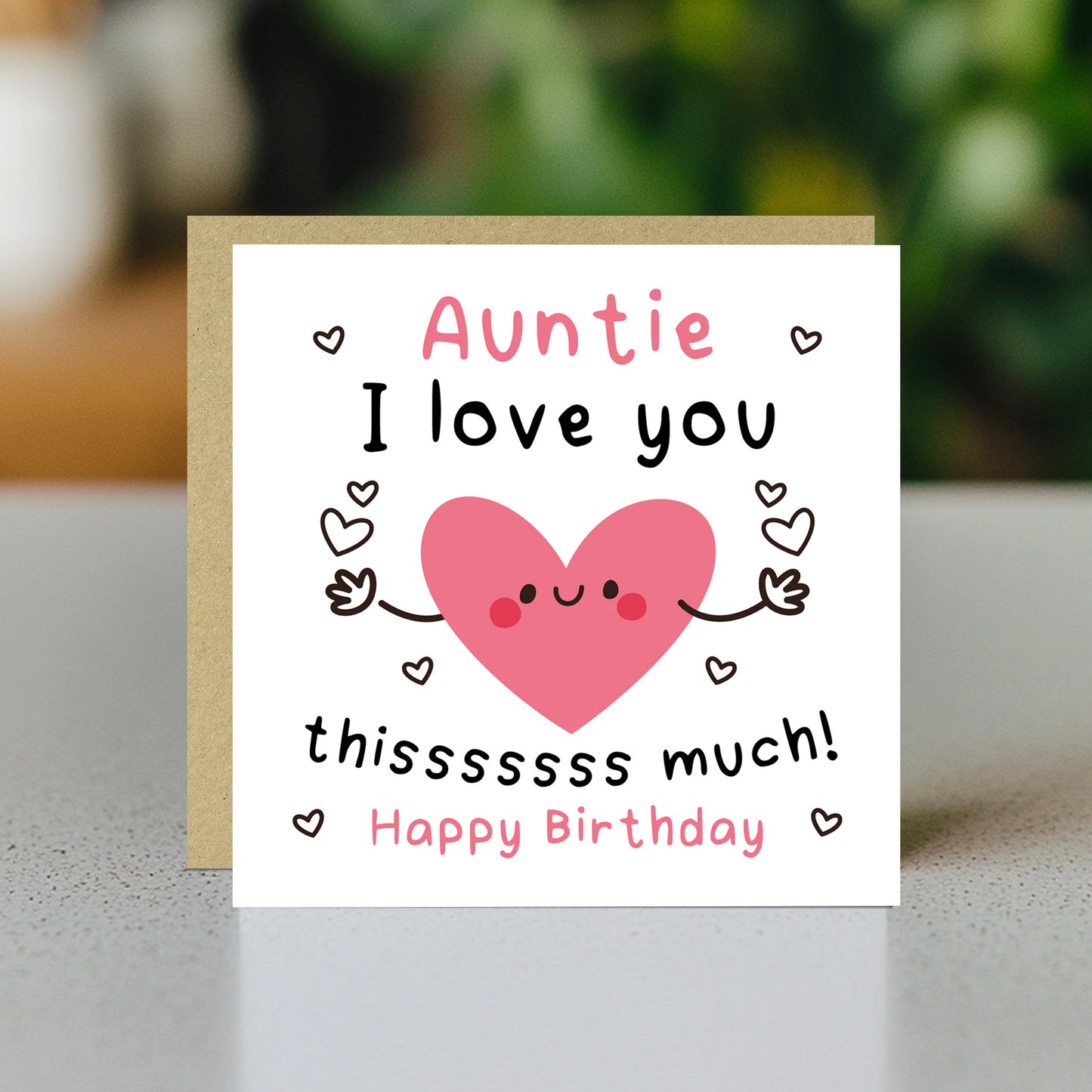 Birthday Card For Auntie With Envelope Birthday Auntie Card