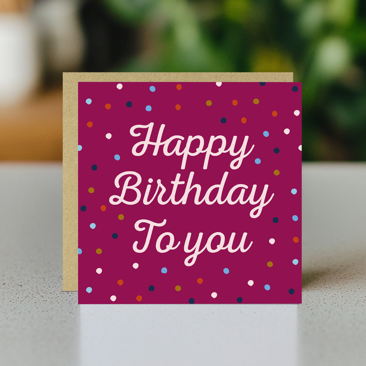 Happy Birthday Cards For Her With Envelope Polka Dot Card